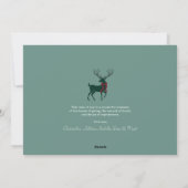 Elegant rendier 3 foto's Kerst Kaart (Achterkant)