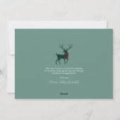 Elegant rendier boog foto kerst Kaart (Achterkant)