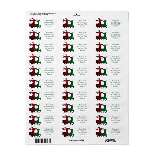 Elegant rendier etiket (Full Sheet)