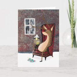 Elegant Rendier Feestdagen Kaart