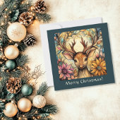 Elegant rendier  feestdagenkaart