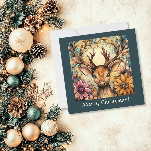 Elegant rendier feestdagenkaart