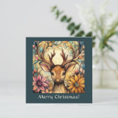 Elegant rendier feestdagenkaart (Staand voorkant)