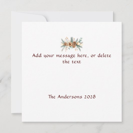 Elegant rendier  feestdagenkaart (Achterkant)