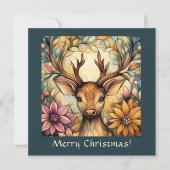 Elegant rendier feestdagenkaart (Voorkant)