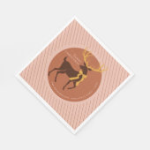 Elegant rendier gepersonaliseerd kerstfeest servet (Hoek)