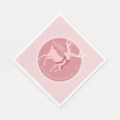 Elegant rendier gepersonaliseerd kerstfeest servet (Hoek)