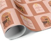 Elegant rendier gepersonaliseerde kerst cadeaupapier (Rol Hoek)