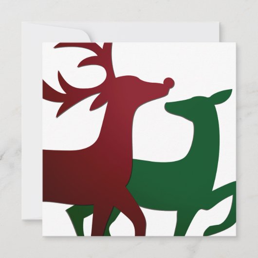 Elegant rendier kaart (Voorkant)