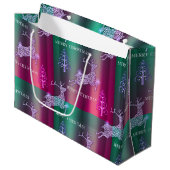 Elegant rendier kerst groot cadeauzakje (Voorkant Gekanteld)