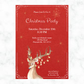 Elegant Rendier Kerstvakantie Rood Kaart