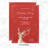 Elegant Rendier Kerstvakantie Rood Kaart