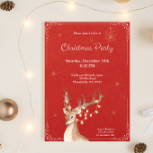 Elegant Rendier Kerstvakantie Rood Kaart