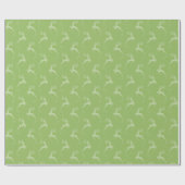 Elegant rendier licht groen monotone kerst cadeaupapier (Vlak)