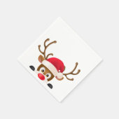 Elegant rendier met Santa Hat | Servet (Hoek)