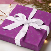 Elegant rendier Raspberry Monotone Kerstmis Cadeaupapier