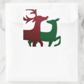 Elegant rendier vierkante sticker (Tas)