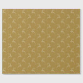 Elegant rendiergoud monotone kerst cadeaupapier (Vlak)