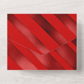 Elegant rendierrood goudjaar einde diner all in one uitnodiging (Achterkant)