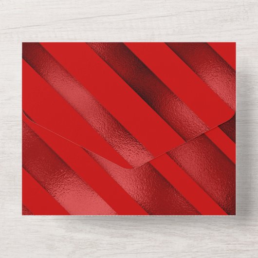 Elegant rendierrood goudjaar einde diner all in one uitnodiging (Achterkant)