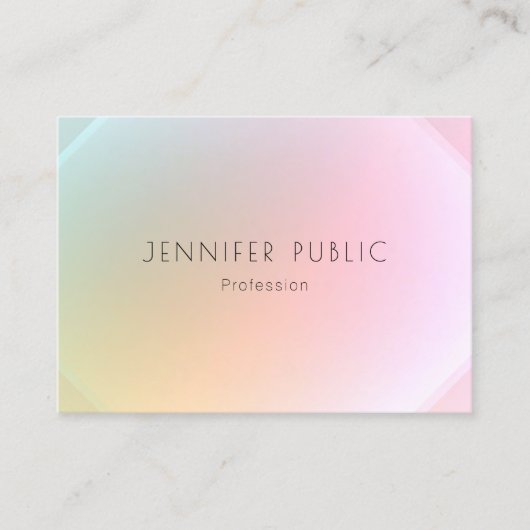Elegant rendy Design Moderne Colorful Sjabloon Visitekaartje (Voorkant)