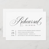 Elegant repesal Dinner Classic Script Kaart (Voorkant / Achterkant)