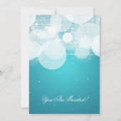 Elegant repesal Dinner Glow & Sparkle Turquoise Kaart (Achterkant)