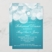 Elegant repesal Dinner Glow & Sparkle Turquoise Kaart (Voorkant / Achterkant)