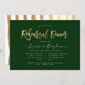 Elegant repesal Dinner, Gold Modern Script Aankondiging (Voorkant / Achterkant)