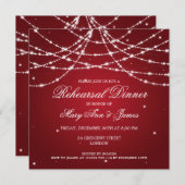 Elegant repesal Dinner Sparging String Red Kaart (Voorkant / Achterkant)