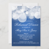 Elegant repesial Dinner Glow & Sparkle Blue Kaart (Voorkant)
