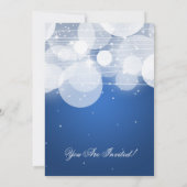 Elegant repesial Dinner Glow & Sparkle Blue Kaart (Achterkant)