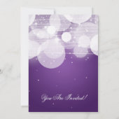 Elegant repesial Dinner Glow & Sparkle Paars Kaart (Achterkant)