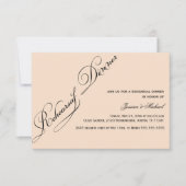 Elegant repesial Dinner Linen Color Invitation Kaart (Voorkant)