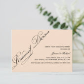 Elegant repesial Dinner Linen Color Invitation Kaart (Staand voorkant)