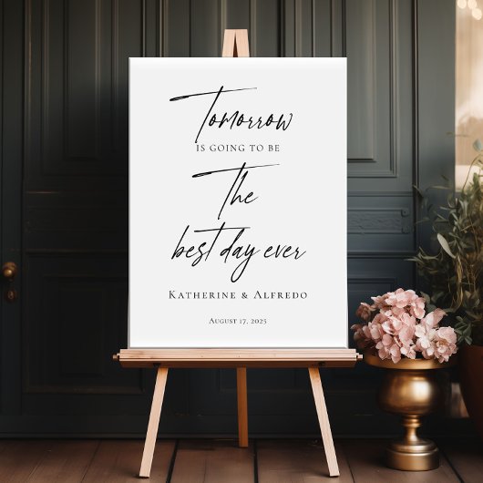 Elegant repetitie diner de avond voor ontvangst poster