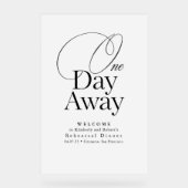 Elegant repetitie diner Wit Welkom Acryl Bord (Voorkant)