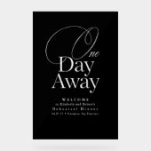 Elegant repetitie diner zwart welkom acryl bord (Voorkant)