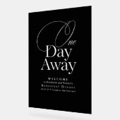 Elegant repetitie diner zwart welkom acryl bord (Hoek)