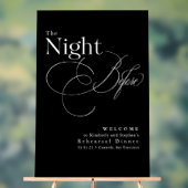 Elegant repetitie diner zwart welkom acryl bord (Neutraal)