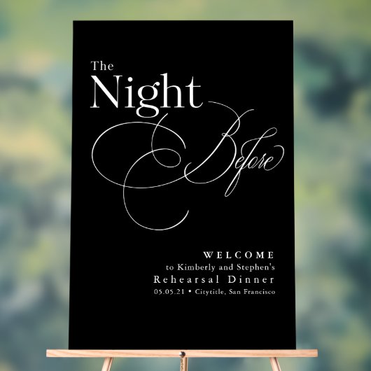 Elegant repetitie diner zwart welkom acryl bord (Neutraal)