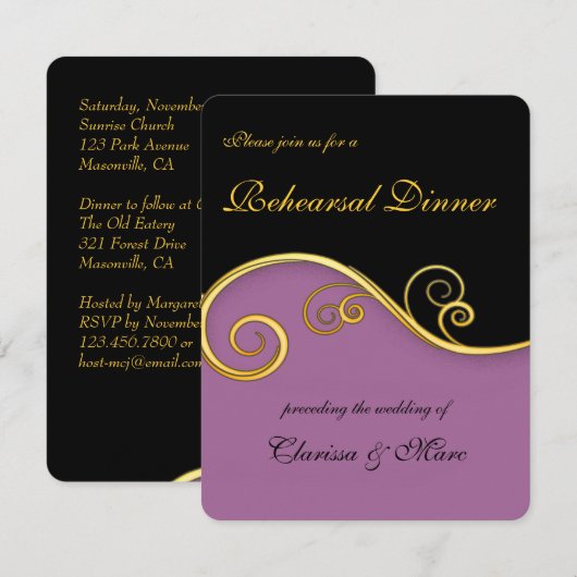 Elegant repetitie kaart (Voorkant / Achterkant)