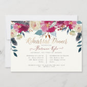 Elegant repetitiediner Blush Bourgogne Boho Kaart (Voorkant)