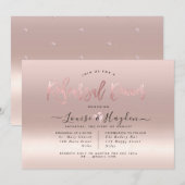 Elegant repetitiediner, Roos Gold Gradient Kaart (Voorkant / Achterkant)