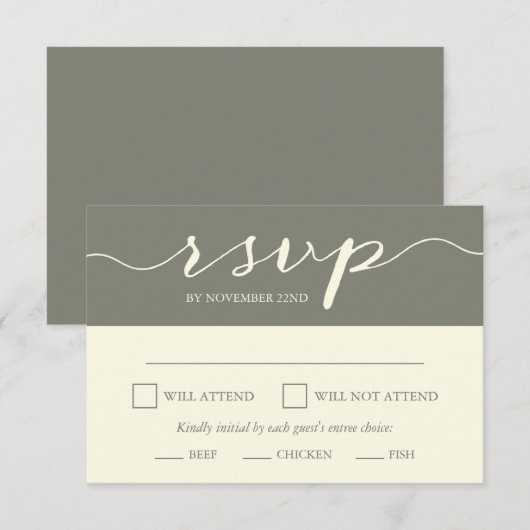 Elegant repetitiediner RSVP (Voorkant / Achterkant)