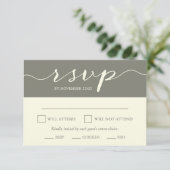 Elegant repetitiediner RSVP Kaartje (Staand voorkant)
