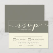 Elegant repetitiediner RSVP Kaartje (Voorkant / Achterkant)
