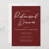 Elegant repetitiediner voor Bourgondische typograf Kaart (Voorkant)