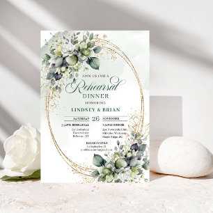 Elegant repetitiedinermaal aquarel Groen Kaart