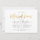Elegant repetitief diner, Faux Gold Modern Script Aankondiging (Voorkant)
